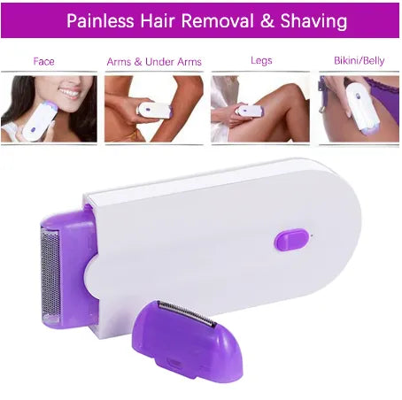 Kit de Remoção de Cabelo indolor Laser Depilador USB Recarregável Mulheres Corpo Rosto Perna  Removedor