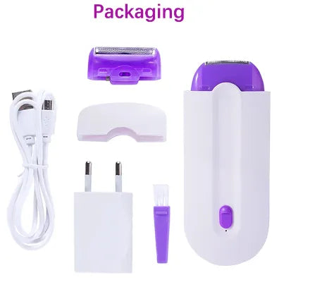 Kit de Remoção de Cabelo indolor Laser Depilador USB Recarregável Mulheres Corpo Rosto Perna  Removedor